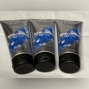 3 Pack Olay Regenerist Hyaluronic + Peptide 24 Revitalizing Facial Cleanser